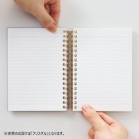 リヒトラブ カスタマイズ オープンリングノート とじ具 A6 クリスタル N2922-25 1組
