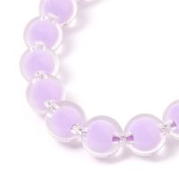 FLOWERビーズストラップ パープル LAKOLE/ラコレ