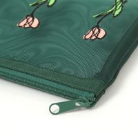 FLOWERメッシュポーチ グリーン LAKOLE/ラコレ