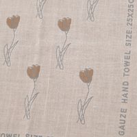 FLOWER今治ガーゼハンドタオル チューリップ 1セット（1枚×2） LAKOLE/ラコレ