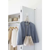 【アウトレット】滑り止め付きドアハンガー スマート ホワイト 1個 山崎実業