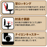 TOKIO ハイバックフィットチェア ブラック FST-77H 1脚 布張り オフィスチェア 事務椅子 体圧分散 背ロッキング（わけあり品）