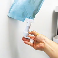 詰め替えぶら下げ 逆ポンプ ディスペンサー 吊り下げ 収納 ホワイト FINー1147 1個 ファイン