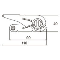 丸善織物 ラッシングベルト ラチェットバックル式 MLシリーズ ML25L-250ELS 1本（直送品）