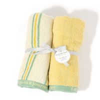 リバーシブルフェイスタオル2Pセット(GO ON THE JOURNEY) イエロー studio CLIP