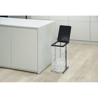 新輝合成 ゴミ箱 45L 袋を交換しやすいポリ袋ホルダー ブラック 473257 1個