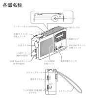 京ハヤ 4WAYタイプ 手回し充電ラジオ ワイドFM対応 /AM/FM ホワイト JKRAB1-WH 1台
