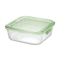 耐熱ガラス 保存容器 グリーン 角型 3点セット パック&レンジ PSC-PRN3G1 iwaki（イワキ）