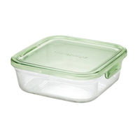 耐熱ガラス 保存容器 グリーン 角型 8点セット パック&レンジ PSC-PRN-8G iwaki（イワキ）