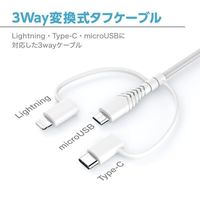 センチュリー 3Way 変換式USBタフケーブル 1.2m FCTMCL-JD30_c 3in1 Cable 1個
