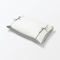 無印良品 綿ガーゼ 綿混ベロア リバーシブルまくらパッド ４３×６３ｃｍ用 グレー 良品計画