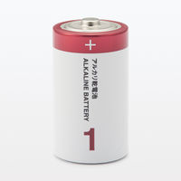 無印良品 単１アルカリ乾電池 ＭＪーＤＳＡ１ 1セット（1個（2本入）×2） 良品計画