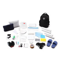 アイリスオーヤマ 【防災】避難セット 防災リュックセット33点BRS-33 ブラック 00692592 1ケース(6個(1個×6))（直送品）