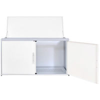 足立製作所 ガルバ・ボンデ鋼板 屋外ゴミ収納庫【幅125cm/天板・前扉開閉】/アイボリー 1156IV 1個（直送品）