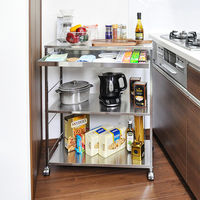 足立製作所 ステンレス製 作業台キッチンワゴン【引き出し付き・幅73.5cm/キャスター付】 2157-1 1個（直送品）