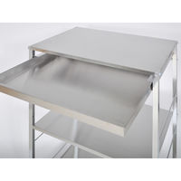 足立製作所 ステンレス製 作業台キッチンワゴン【引き出し付き・幅50cm/キャスター付】 2156-1 1個（直送品）