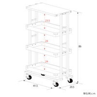 足立製作所 ステンレス製 コンパクトキッチンワゴン DS102 1個（直送品）