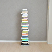 足立製作所 Tsum dock ブックタワー【隠しキャスター付・プレミアム10段】/シルバー DS145SV 1個（直送品）