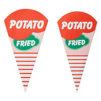 愛宝 ポテト容器 H-8-5 三角ポテト(小) 1袋(50個)（直送品）