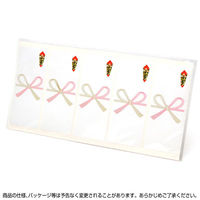 ササガワ 贈答用飾り 24-1900 シール札紙(短冊のし) 無字 50片入(5片×10シート) 1ケース(5個(1個×5))（直送品）