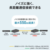 サンワサプライ  光メディアコンバータ（ギガビット対応・ブリッジ・マルチモード） LAN-EC212CB（直送品）