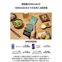 モバイルバッテリー 5000mAh USB-C端子一体型 阪神タイガースロゴ入 黒 DE-C43L-5000HBK エレコム 1個（直送品）