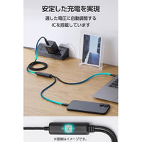 2in1 二股ケーブル (USB-C to USB-C×2) 転送 充電ケーブル 黒 MPA-CCCEC12BK エレコム 1個（直送品）