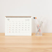 無印良品 バガス入りペーパー日曜始まり六輝カレンダー 中２０２５年１２月～２０２６年１２月 約１４５×２００ｍｍ 卓上用 良品計画