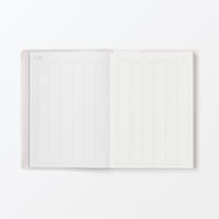 無印良品 月曜始まりマンスリー ウィークリースケジュール帳 ２０２５年１２月始まり Ａ６ ホワイトグレー 良品計画