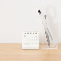 無印良品 バガス入りペーパーデスクトップミニカレンダー ２０２５年１２月～２０２６年１２月 月曜始まり卓上用 1セット（1個×2）