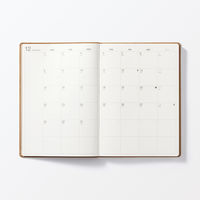 無印良品 スエード調月曜始まりマンスリー ウィークリースケジュール帳 ２０２５年１２月 Ａ５ ベージュ 良品計画