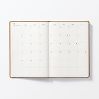 無印良品 スエード調月曜始まりマンスリー ウィークリースケジュール帳 ２０２５年１２月 Ｂ６ ベージュ 良品計画
