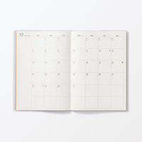 無印良品 日曜始まりマンスリースケジュール帳 ２０２５年１２月始まり Ｂ６ 良品計画