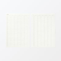 無印良品 リフィルノート リフィル マンスリースケジュール ２０２５年１２月始まり Ａ５・２０穴 月曜始まり 六輝 祝日 月齢なし