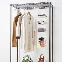 MISM 吊り下げラック スリム 5段 HR-S5 1セット(1個×8)（直送品）