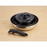 サーモス 取っ手のとれるフライパン5点セット IH/ガス火対応 ステンレス KSF-5A S 1個 フッ素化合物不使用