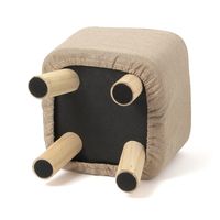 ファブリックスツール2(スクエア) ベージュ LAKOLE/ラコレ