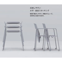 【組立設置込】コクヨ エニー チェアー スタックスツール 固定脚 背なし ホワイトブラウン K01-ZB80CZ-M1G2M11 1脚（直送品）