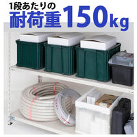 プラス KR軽量ラック（天地6段）幅1212×奥行462×高さ1800mm ホワイト 1台（5梱包）スチールラック セット品