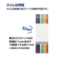 コクヨ　クリヤーブック＜Glassele＞　固定式　台紙あり　20ポケット　イエロー　ラ-GLB20Y　1冊（わけあり品）