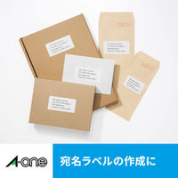 エーワン（A-one）ラベルシール 表示・宛名ラベル マット紙 インクジェット 封筒  A4 12面  100シート 徳用 28920（わけあり品）