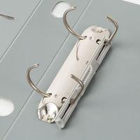 セキセイ　ロックリングファイル　D型2穴　A4ヨコ　背幅43mm　グレー　F-532E-62（わけあり品）