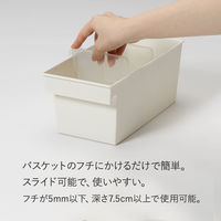 収納バスケット  メッシュバスケット・シンプルボックス用仕切り L クリア　幅3.2×奥行13.7×高さ7.7cm　1個 オリジナル