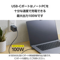 エレコム USB充電器 タイプC PD 100W USBーC×3 パソコン充電 ブラック EC-AC113100BK 1個