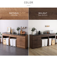 ゴミ箱上カウンター×2+扉収納  幅1800×奥行440×高さ850mm ナチュラル SH-22-CKS180-BBD 1台（直送品）