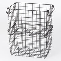 【収納バスケット】　ワイヤーバスケット　ワイド　深型　ERC-01　1個 オリジナル