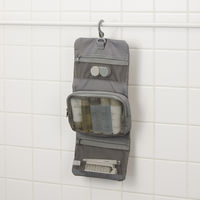 無印良品 ポリエステル 吊るして使える着脱ポーチ付ケース ミディアムグレー 約１２×１８×４．５ｃｍ 良品計画