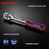 WORKPRO ワークプロ 1/2DR 72ギア ラチェットハンドル クイックリリース WP271012 1本（直送品）