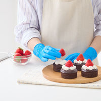 【使いきり手袋】 宇都宮製作 シンガー ニトリルFAB ブルー S NBR0453PFーBB 1箱（100枚）