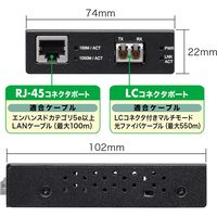 サンワサプライ 光メディアコンバータ(ギガビット、マルチモード) LAN-EC212RL 1個